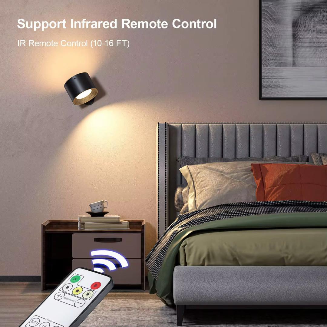 💡 Lampe Murale LED Rotative 360° – Rechargeable & Détecteur de Mouvement